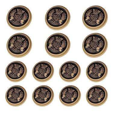 Imagem de MASONEE Conjunto De 14 Botões Blazer Metal Dourado - 23 Mm E 18 Para Blazers Masculinos, Ternos, Casacos Esportivos, Jaquetas Uniformes