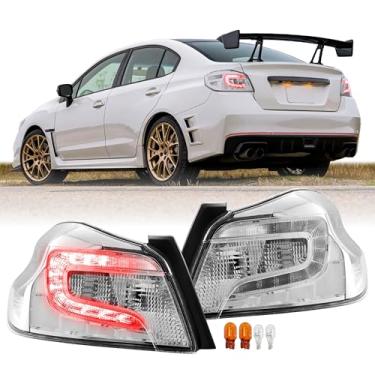 Imagem de Luz traseira USR 15-21 VA – Conjunto de lâmpadas traseiras (esquerda + direita) par - compatível com Subaru WRX 2015-2021 todos os modelos STI, Premium, Limited, Base/Subie Evoeye (lentes