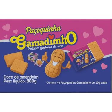 Imagem de Paçoquinha Gamadinho Caixa 800g C/40 Unidades de 20g