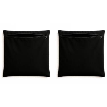 Imagem de Kit 2 Capa De Almofada 42cm Decorativa Suede Sofá Poltrona Preto