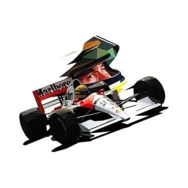Imagem de Pôster De Piloto De Corrida Ayrton Senna F1 Grand Prix Motorsport Capa