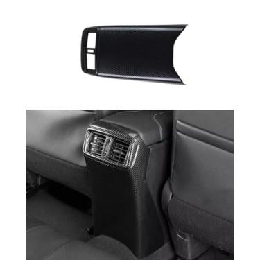Imagem de ANUNFRRE Acessórios de carro aptos para Nissan Rogue 2014-2020 ABS interior traseiro ar condicionado saída painel de ventilação conjunto 1 peça (fibra de carbono)