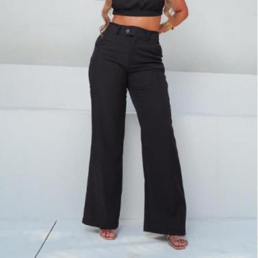 Imagem de Calça Pantalona de Alfaiataria: Conforto e Estilo Feminino com Zíper e