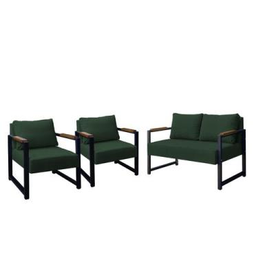 Imagem de Conj. 02 Poltronas e 01 Namoradeira Estilo Industrial Ipanema - Gonçal