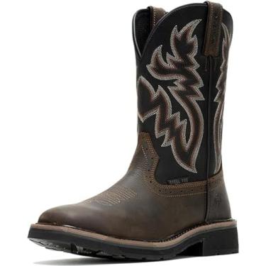 Imagem de Wolverine Bota de trabalho masculina Rancher Steel Toe 25,4 cm, Marrom escuro/preto, 41