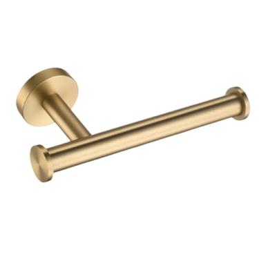 Imagem de Suporte de toalha de parede em aço inoxidável dourado escovado para banheiro, máquina de lavar louças e banheira (suporte de papel)