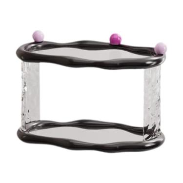 Imagem de ChuYiElegance Organizador de Maquiagem, Expositor de Perfumes, Recipiente de Armazenamento, Suporte para Penteadeira, Penteadeira, Mesa Multiuso, Caixa de Armazenam, Preto