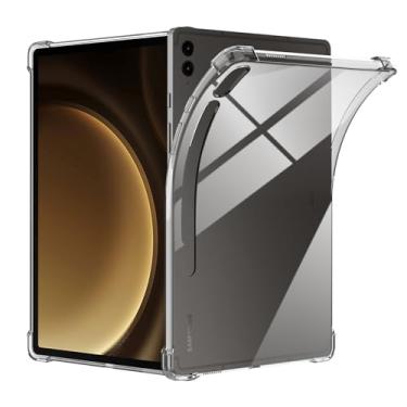 Imagem de Natbok Capa Transparente Para Samsung Galaxy Tab S9 Fe Plus 12.4, Proteção Avançada Contra Quedas De Airbag, Tpu Silicone Flexível, À Prova Choque, Antirriscos, Antiamarelamento, Fina Tablet
