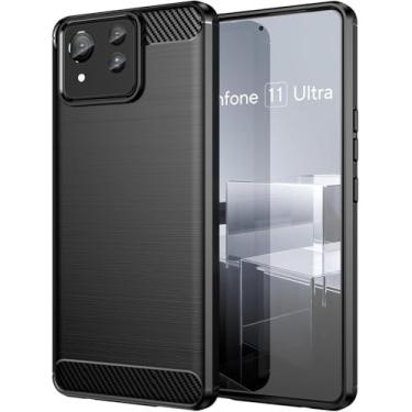 Imagem de Capa Para Asus Zenfone 11 Ultra (Tela 6.78) Carbon Fiber Leve Fina Maleável (Preto)