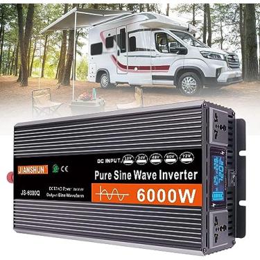 Imagem de 3kw / 4kw / 5kw / 6kw Inversor De Onda Senoidal Pura 12v / 24v / 48v / 60v / 72v Dc Para Ac 220v-240v Conversor De Tensão Para Carro Inversor De Energia Com Display Lcd E Ventilado, 48V, 3000W
