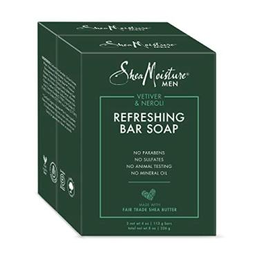 Imagem de Sheamoisture, Sabonete em barra masculino Vetiver & Neroli, 113 g, pacote com 2