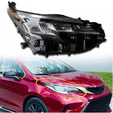 Imagem de Lâmpada de neblina esquerda direita LED luz diurna frontal LED conjunto de farol lâmpada de canto ampla compatível com Sienna 2021-2023 8111008130 (direita)