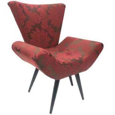 Imagem de Poltrona Decorativa Elegance 215 Marsala com Marrom - Sua Casa Decor