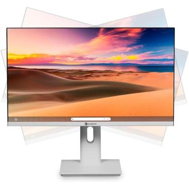 Imagem de Monitor 23,8" Goldentec GT Full HD Branco, 120Hz, ajuste de altura e rotação