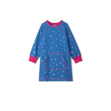 Imagem de Hatley Vestido de moletom para meninas (bebê/criança pequena), Azul, 2