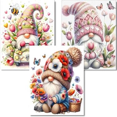 Imagem de OFRKE Kits de pintura de diamante para adultos, pacote com 3 peças de arte de diamante anão para iniciantes, diamante redondo 5D, pintura completa com diamantes, fotos, gem, kits de pintura de arte