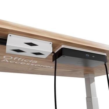 Imagem de Suporte sob a mesa para Dell WD19 / WD19S / WD19TBS / WD19TB / WD22TB4 Dock + Power Bricks (para 180W e 130W), base de ancoragem e suporte de tijolos elétricos, branco