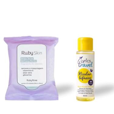 Imagem de Kit Lenço Demaquilante + Água Micelar Travel – Limpeza Rápida e Prática Onde Você Estiver!