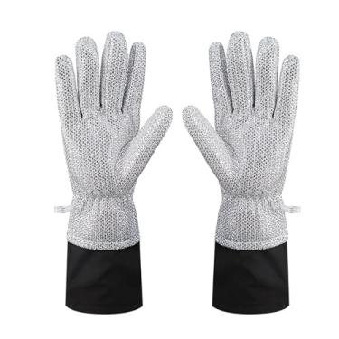 Imagem de NESTLY Luvas De Arame Para Lavar Louça, Limpeza Cozinha Multiuso, À Prova D'Água, Anti-Arranhões E Resistentes A Óleo