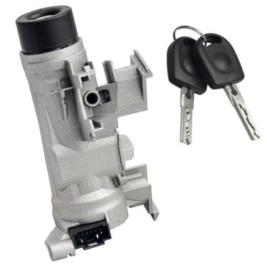 Imagem de Interruptor de ignição e cilindros de fechadura de porta com chaves adequados para 03-15 VW Jetta Golf Eos Rabiit Scirocco Touran Caddy Tiguan besouro, substitui OE 1K0905851B 5Q0905865A 1K0905865
