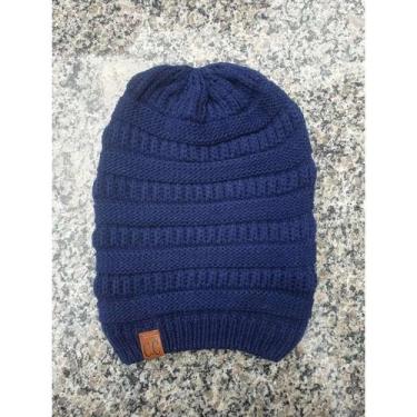 Imagem de Gorro Beanie Touca Unissex Inverno Tricô - oem, Azul marinho