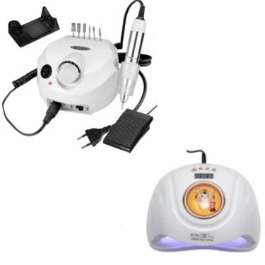 Imagem de Lixadeira Motor Porquinho 30 Mil Rpm Bivolt + Cabine De Unha Sun S8 Profissional 268w B...