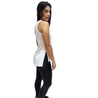 Imagem de Regata academia longa camiseta tapa bumbum blusa para treino TB moda f