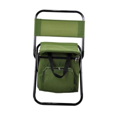 Imagem de Generic Banco Dobrável para Acampamento com Bolsa Térmica E Encosto Externo, Verde