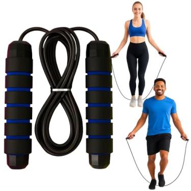 Imagem de Corda de Pular Ajustável Manoplas de Espuma Confortáveis Ideal para Crossfit Treino Funcional Boxe e Academia