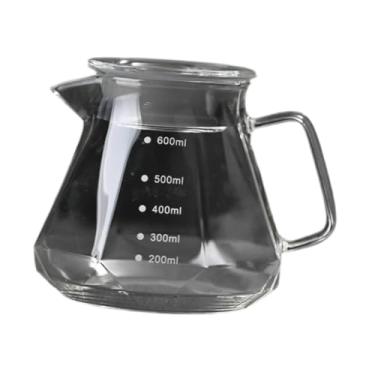 Imagem de Fenteer Cafeteira de vidro para servir, cafeteira de gotejamento, 20 oz/600ml, coador de café de vidro transparente Classic Baristas, para casa, café e, Claro