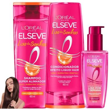 Imagem de Kit Liso Dos Sonhos Sérum Leave In Prova De Umidade Elseve - L'oreal P