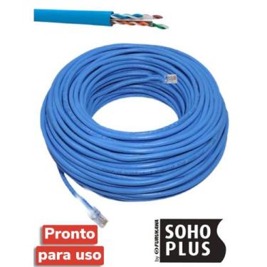 Imagem de Cabo De Rede FURUKAWA 50 Metros 100% Cobre CAT6 Internet Pronto Pra Us