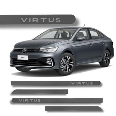 Imagem de Jogo Friso Lateral Virtus Ponta Redonda Grafia Cores Volks - Macall, C