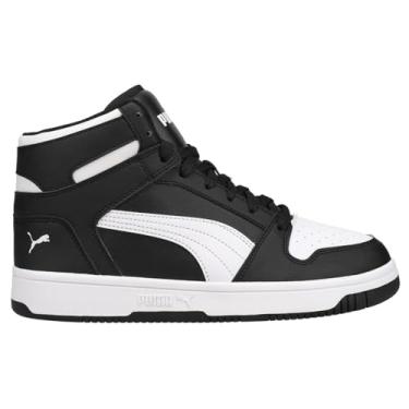 Imagem de PUMA Tênis masculino Rebound Layup High Casual - Preto, Branco - Tamanho 34