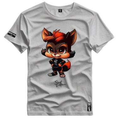 Imagem de Camiseta Coleção Cartoons Raposa Foxy Jaqueta Shap Life, G2, Cinza