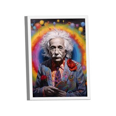 Imagem de Quadro Decorativo Albert Einstein Colorido