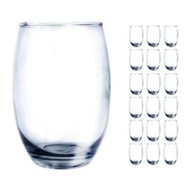 Imagem de 18 Copos de Vidro Bellagio Redondo 450ml Grande Mesa Transp - PRATICAS