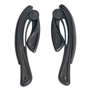 Imagem de harayaa 1 par de braços ajustáveis ​​para cadeira de escritório, apoios de braço de couro PU, substituição para a maioria cadeiras gamer com almofadas de, Espessamento