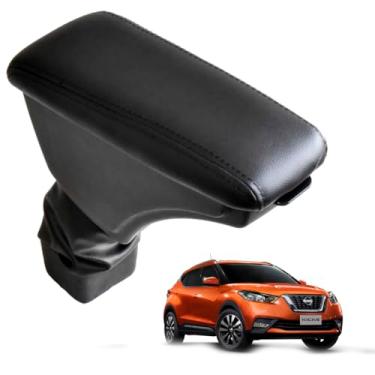 Imagem de Apoio de Braço Porta Objetos Para Kicks 2016 a 2023 (Preto - Costura Preta)