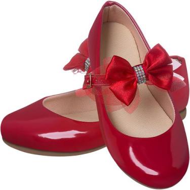 Imagem de Sapatilha Feminina Infantil Sapato Social Festa Juvenil - Pepite, Verm