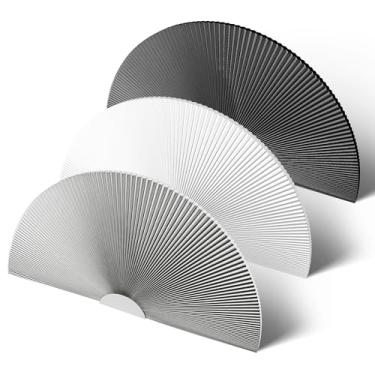 Imagem de Sulugood Persianas de janela tipo blackout, meio círculo, sem fio, sem broca, meia lua, favo de mel para janelas internas, isolamento térmico, redução de ruído, cinza filtrante, 61 cm L x 122 cm A