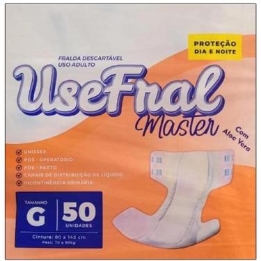 Imagem de Fralda Geriátrica Descartável UseFral Tamanho G - 50 Unidades