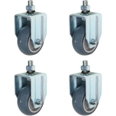 Imagem de 4 Rodízio Roda Fixo Forte Anti Risco Pvc 3 Polegadas 60kg FLE 312 BP S