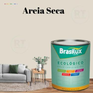 Imagem de Esmalte Sintético Brasilux Base Água Ecologico Cor Marrom 800ML Brilha