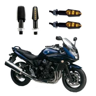 Imagem de KIT 4 Luz Seta Esportiva Pisca de Led Modelo P29 Para Moto BANDIT 650 
