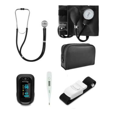 Imagem de Kit Enfermagem Acadêmico Com Estojo Completo Preto HC377 - Premium