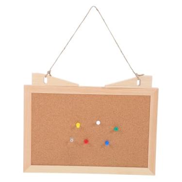 Imagem de NUOBESTY Quadro de avisos emoldurado de cortiça para mesa mini quadro de pinos com suporte para escritório, dormitório e casa, quadro de mensagens decorativo fofo