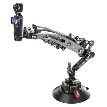 Imagem de Mechrig Suporte de sucção para câmera, braço de absorção de choque, multifuncional, estabilizador de vídeo para bolso 2, bolso 3, OSMO, furos de montagem de 1/10.2 cm e para câmera de ação 360 - MR01