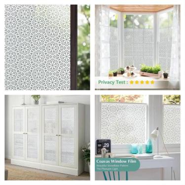 Imagem de Filme De Janela De Vidro Fosco Adesivo Estático Bloqueador De UV Remov