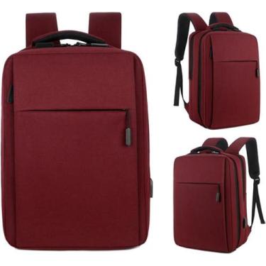 Imagem de Mochila Impermeável Com Porta USB Fina e Leve Para Negócios, Trabalho,